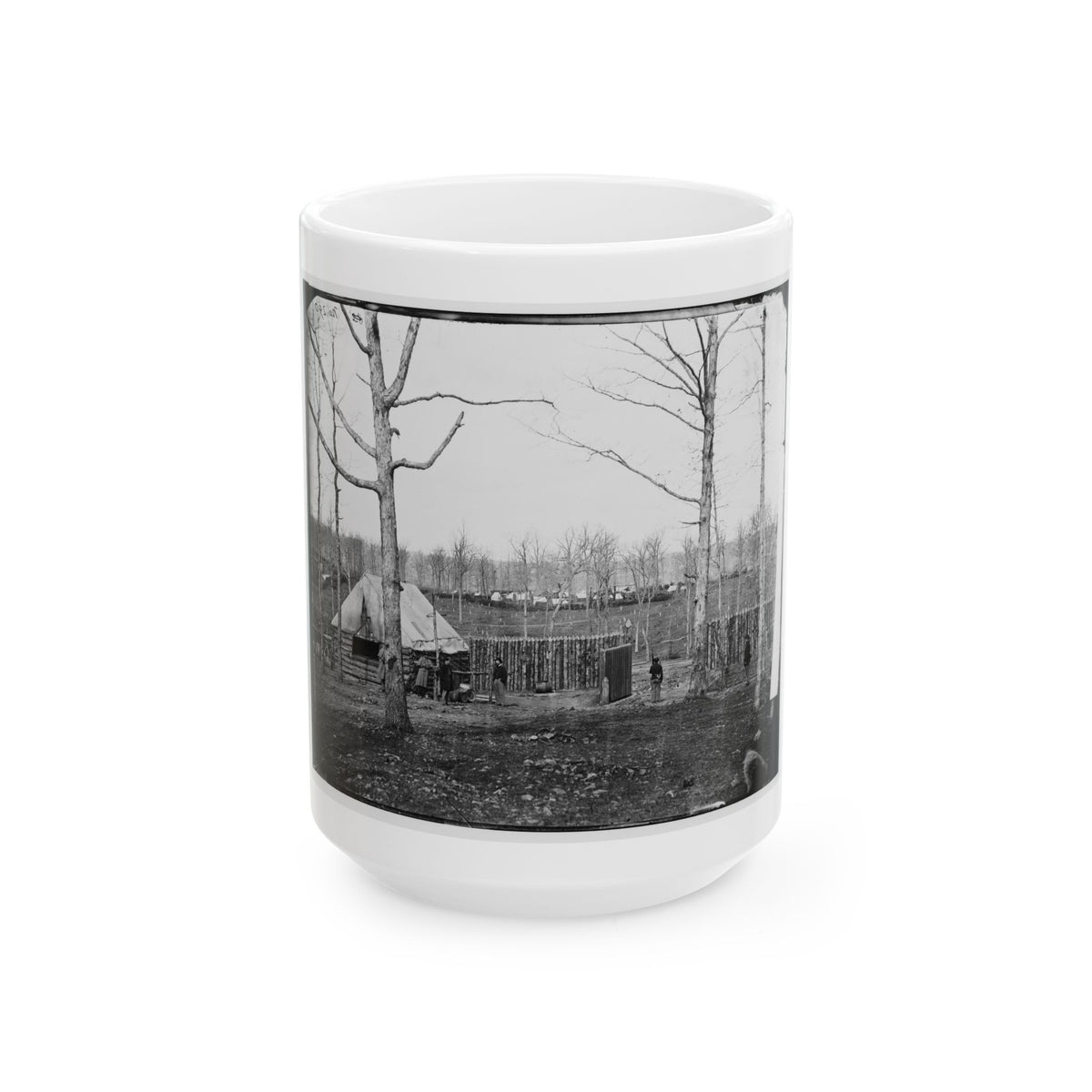 Rappahannock Station, Va. Sutler's Hut And Stockade Of 50th New York Engineers (U.S. Civil War) White Coffee Mug
