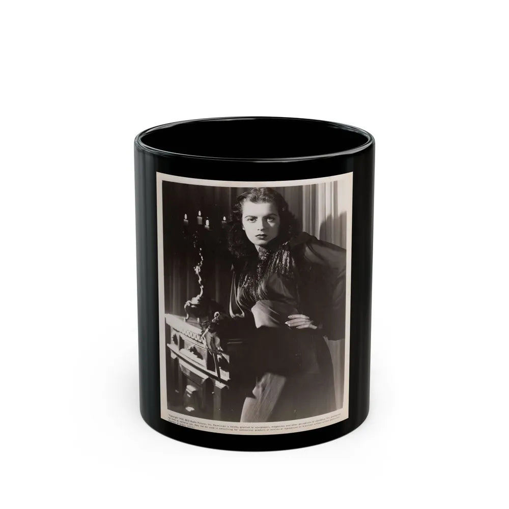 Faith Domergue #95 (Vintage Female Icon) Black Coffee Mug-11oz-Go Mug Yourself