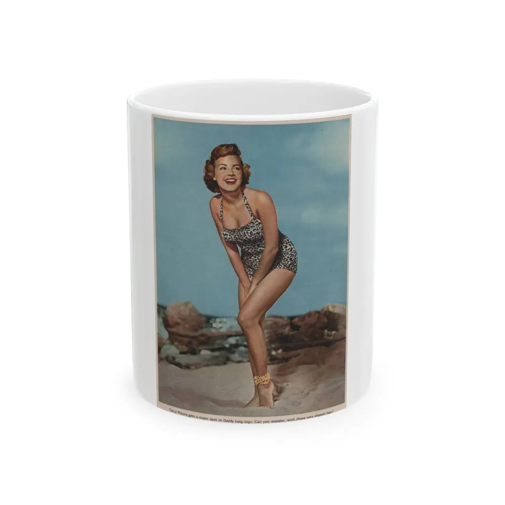 Terry Moore #536 - 6x8 Magazine Page Photo Clipping (Vintage Female Icon) White Coffee Mug-11oz-Go Mug Yourself