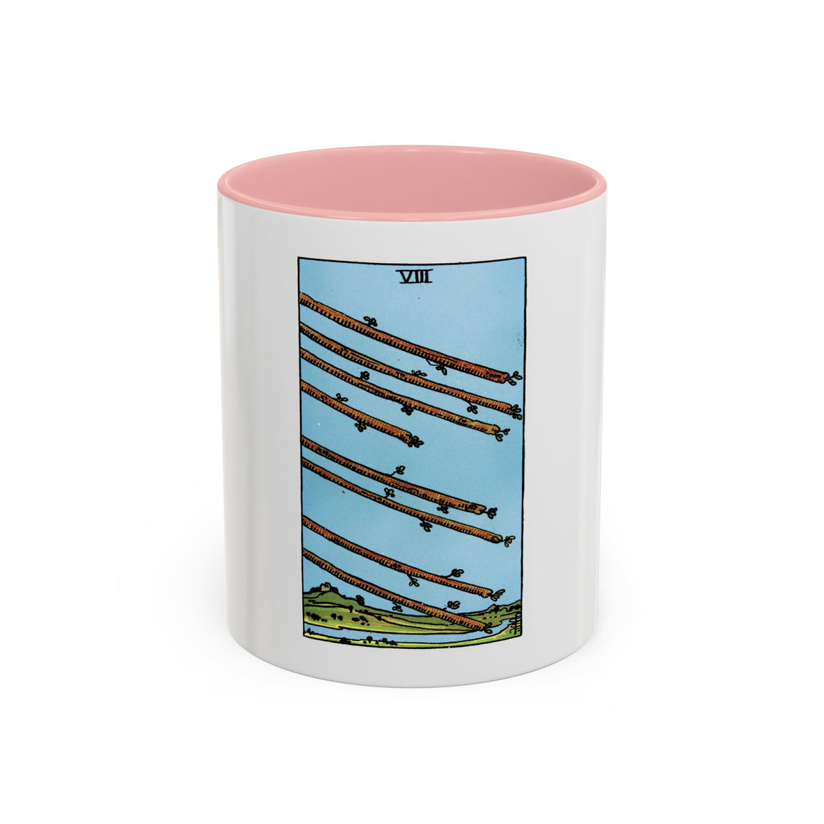 The 8 of Wands (Tarot Card) Accent Coffee Mug