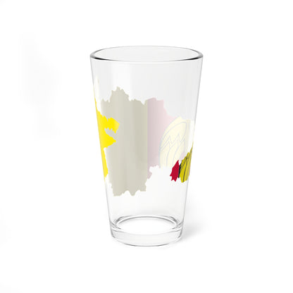 Flag-map of Kirovohrad Oblast (Ukraine) Pint Glass 16oz
