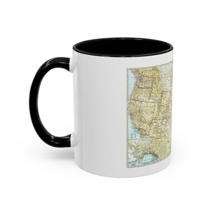 USA - The United States (1956) (Map) Accent Coffee Mug
