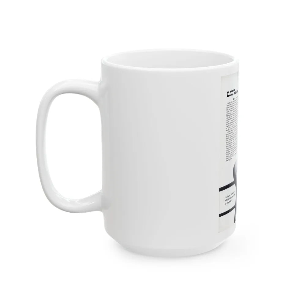 Dawn Richard #44 - Adam Mag. '58 - Inside Cover 1 (Vintage Female Icon) White Coffee Mug-Go Mug Yourself