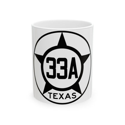 Old Texas 33A (Texas) (Road Sign) White Coffee Mug