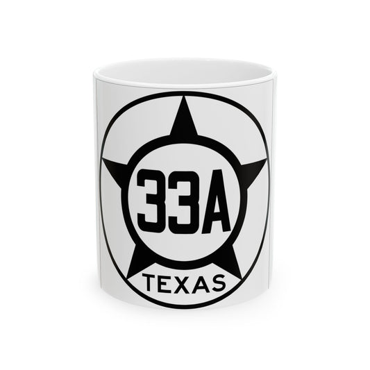 Old Texas 33A (Texas) (Road Sign) White Coffee Mug