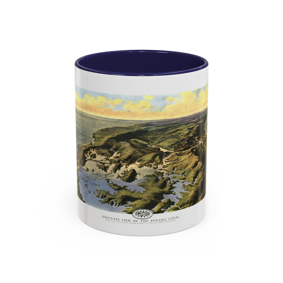 Central America - Panama Canal (1912) (Map) Accent Coffee Mug