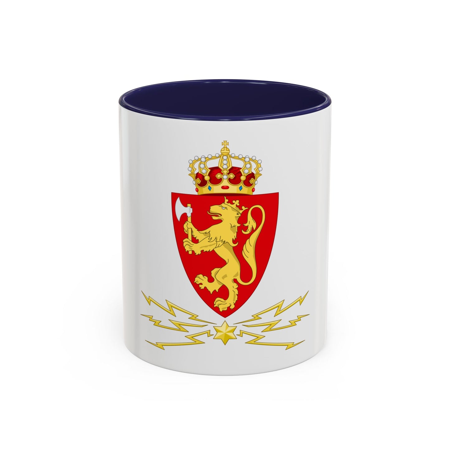 Coat of arms of the Norwegian Telegraph Administration - Accent Coffee Mug