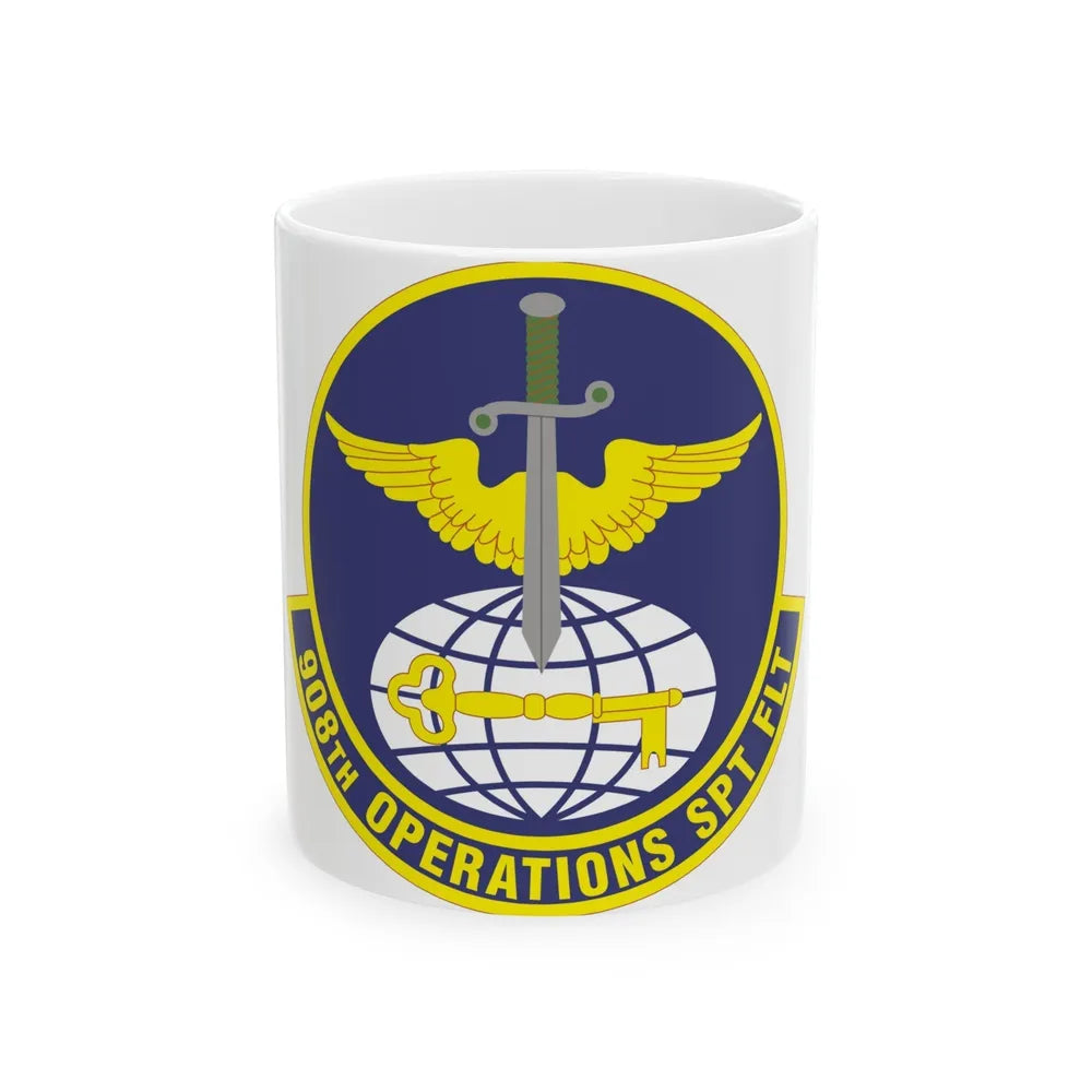 908th Operations Support Flight (U.S. Air Force) White Coffee Mug-11oz-Go Mug Yourself