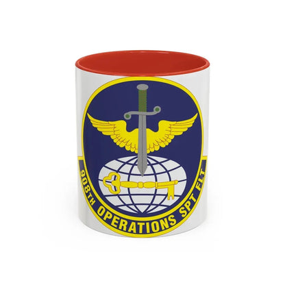 908th Operations Support Flight (U.S. Air Force) Accent Coffee Mug 11oz Red - Go Mug Yourself