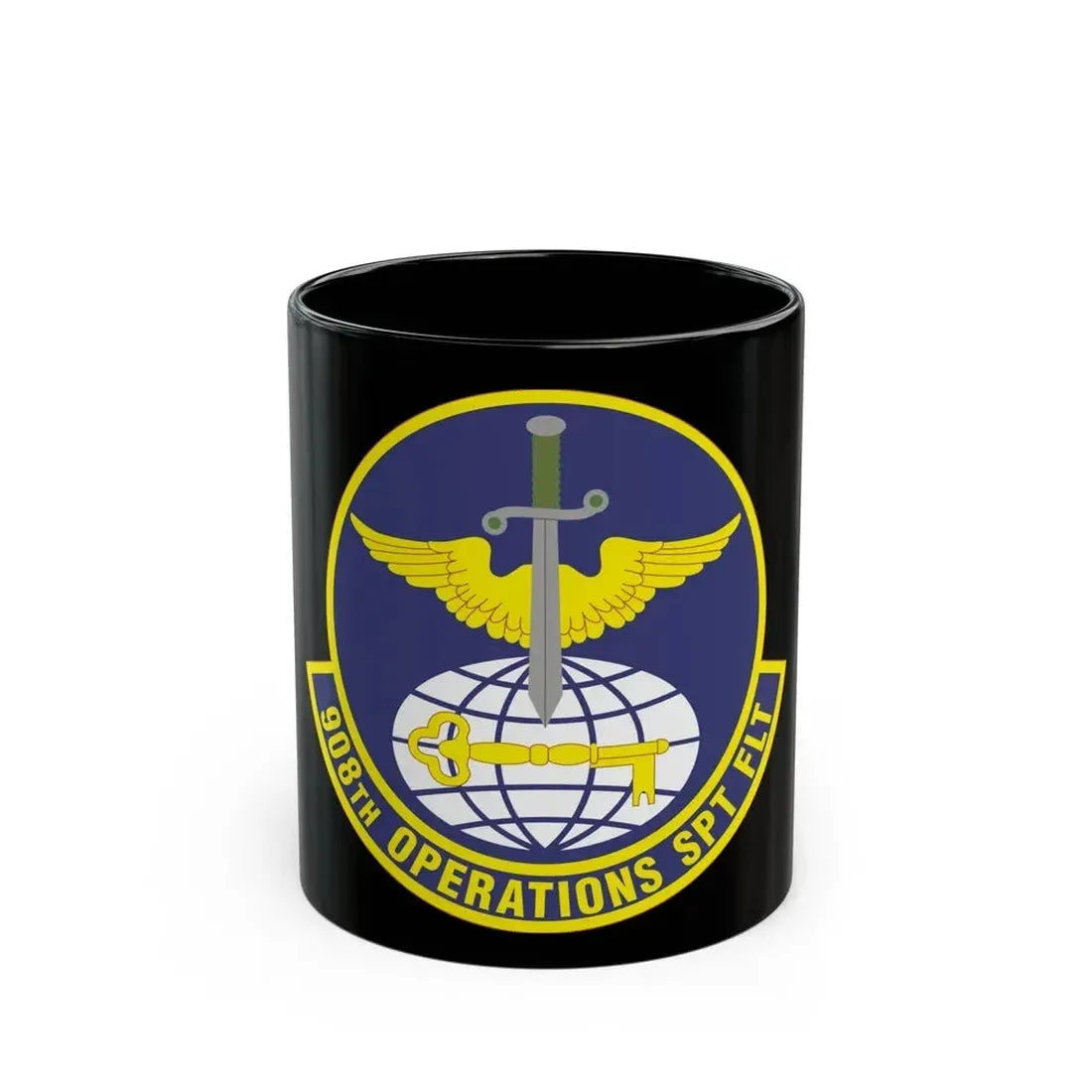 908th Operations Support Flight (U.S. Air Force) Black Coffee Mug 11oz - Go Mug Yourself