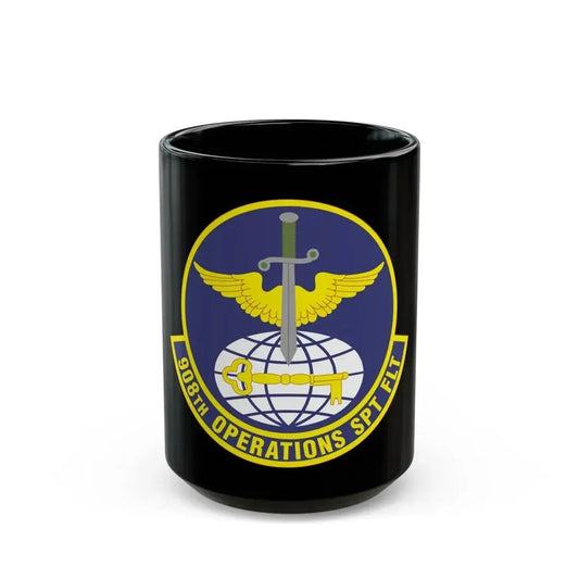 908th Operations Support Flight (U.S. Air Force) Black Coffee Mug 15oz - Go Mug Yourself