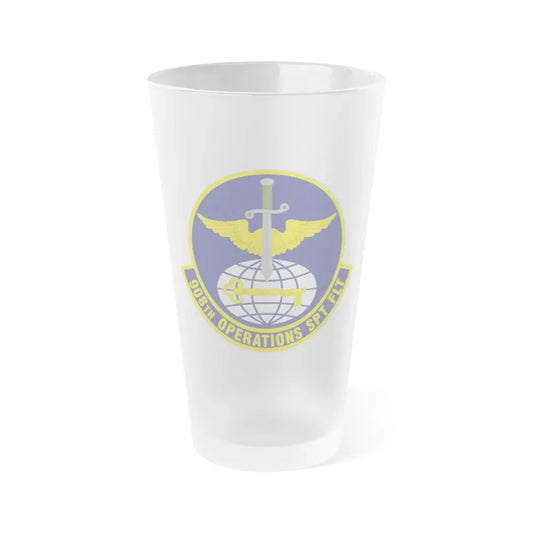 908th Operations Support Flight (U.S. Air Force) Frosted Pint Glass 16oz 16oz Frosted - Go Mug Yourself