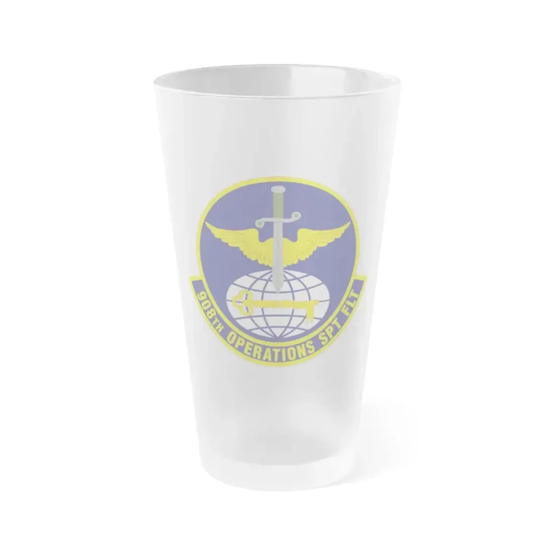 908th Operations Support Flight (U.S. Air Force) Frosted Pint Glass 16oz 16oz Frosted - Go Mug Yourself