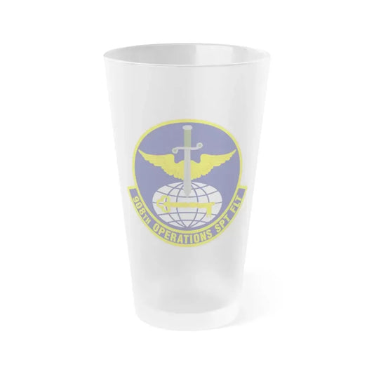 908th Operations Support Flight (U.S. Air Force) Frosted Pint Glass 16oz 16oz Frosted - Go Mug Yourself