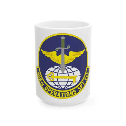 908th Operations Support Flight (U.S. Air Force) White Coffee Mug 15oz - Go Mug Yourself