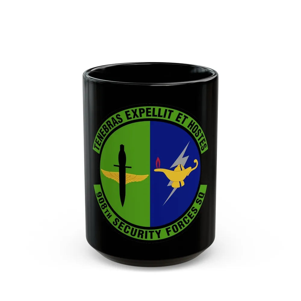 908th Security Forces Squadron (U.S. Air Force) Black Coffee Mug-15oz-Go Mug Yourself