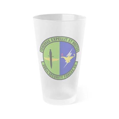 908th Security Forces Squadron (U.S. Air Force) Frosted Pint Glass 16oz-16oz-Frosted-Go Mug Yourself