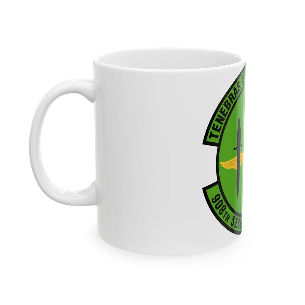 908th Security Forces Squadron (U.S. Air Force) White Coffee Mug-Go Mug Yourself