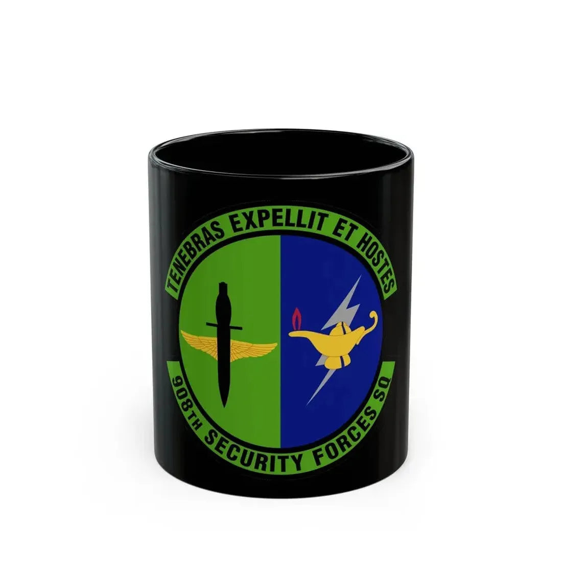 908th Security Forces Squadron (U.S. Air Force) Black Coffee Mug 11oz - Go Mug Yourself