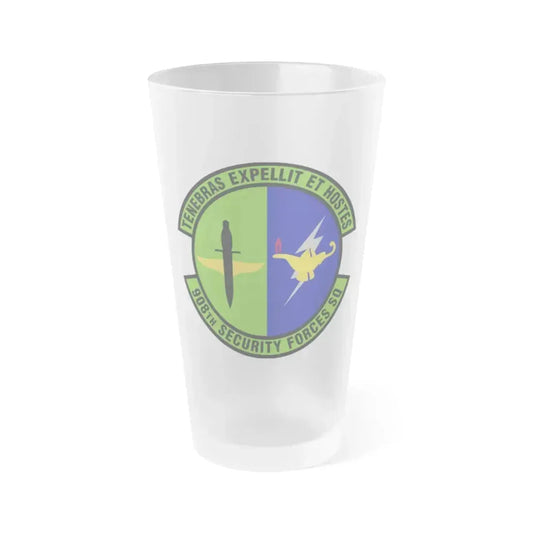 908th Security Forces Squadron (U.S. Air Force) Frosted Pint Glass 16oz 16oz Frosted - Go Mug Yourself