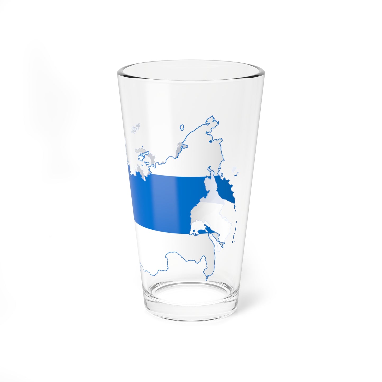 Flag-map of Russia democratic (Russia) Pint Glass 16oz