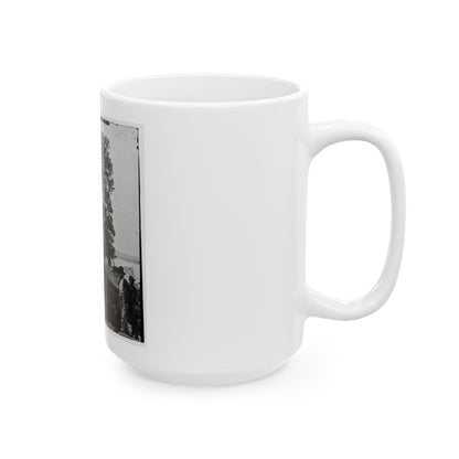 Belle Plain, Va. Wagons Of The Sanitary Commission And A Crowd At The Landing (U.S. Civil War) White Coffee Mug