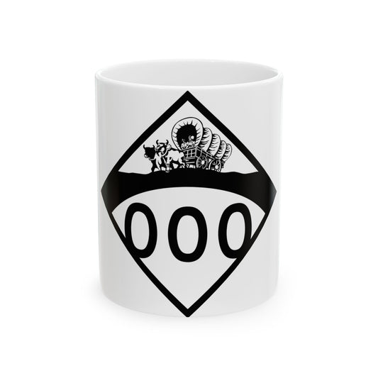 N-000 1950s template (Nebraska) (Road Sign) White Coffee Mug