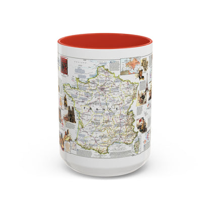 France- - Historical Evolution of a Nation (1989) (Map) Accent Coffee Mug
