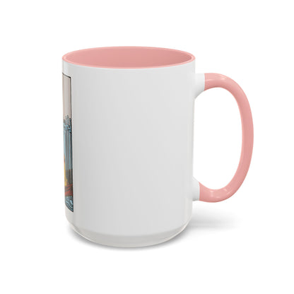 The 6 of Swords (Tarot Card) Accent Coffee Mug