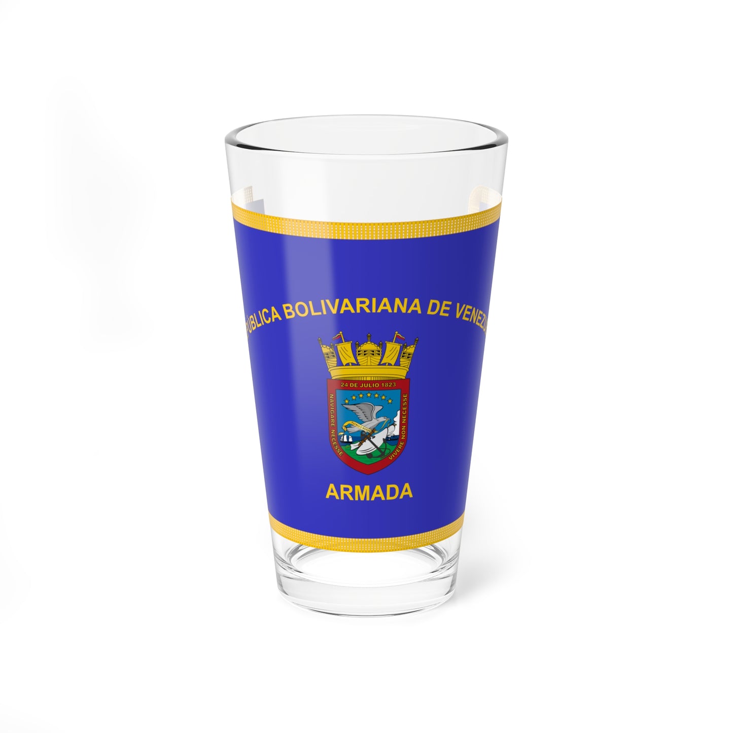 Flag of the Bolivarian Navy of Venezuela (Venezuela) Pint Glass 16oz