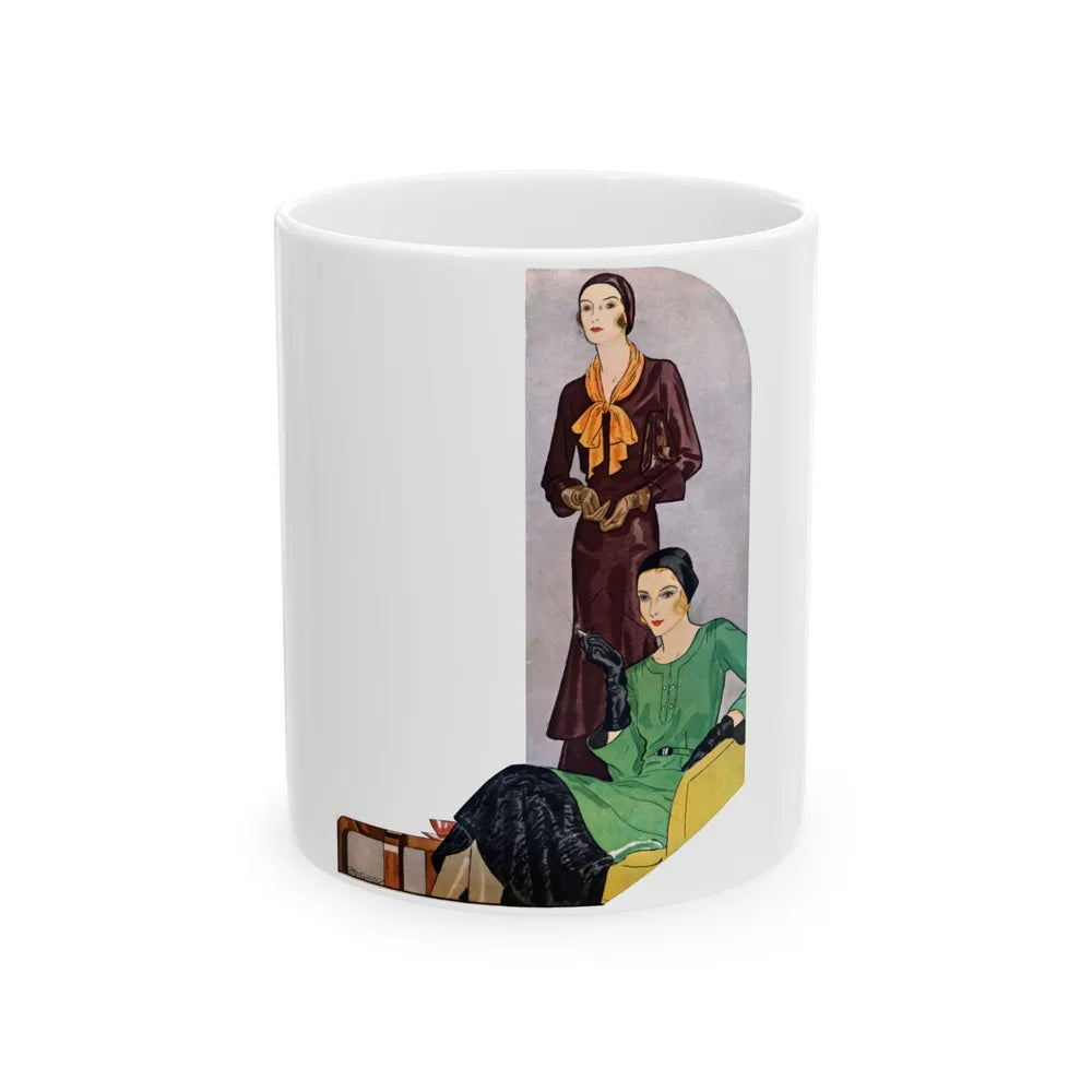 Fashion Illustration (2) - White Coffee Mug-11oz-Go Mug Yourself