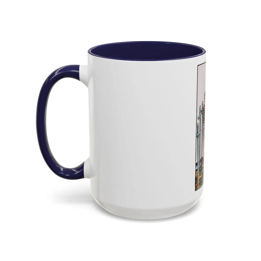 The 8 of Swords (Tarot Card) Accent Coffee Mug-Go Mug Yourself