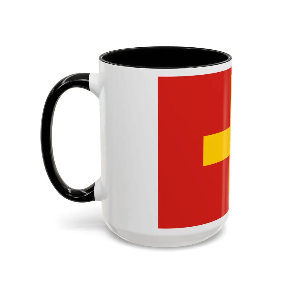 Flag of Ancona Italy - Accent Coffee Mug-Go Mug Yourself