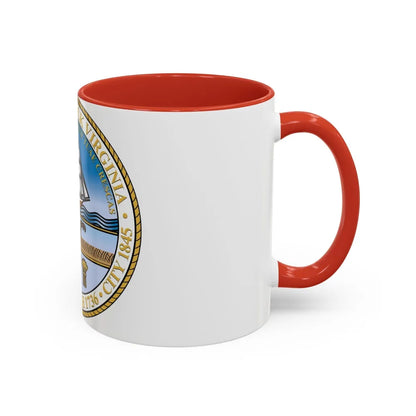 Seal of Norfolk Virginia - Accent Coffee Mug-Go Mug Yourself