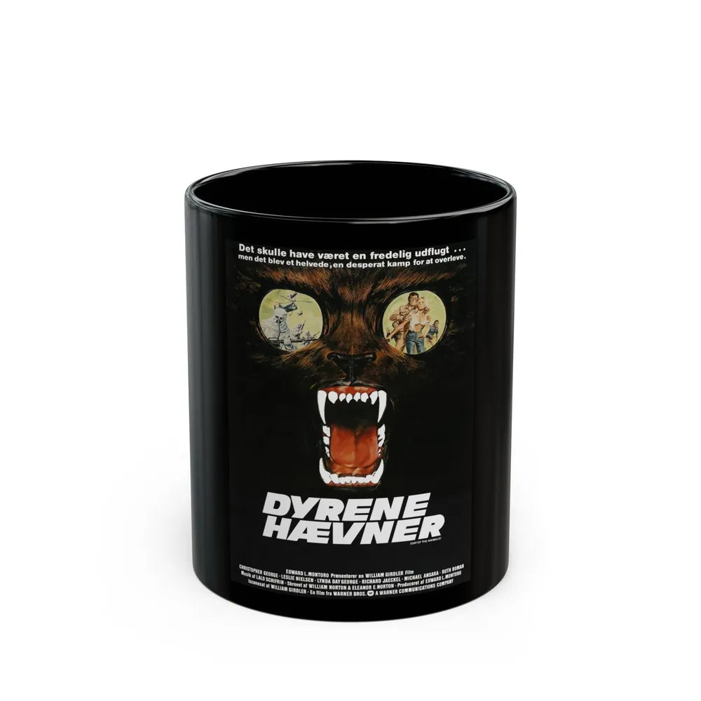 DAY OF THE ANIMALS (DANISH) 1977 Movie Poster - Black Coffee Mug-11oz-Go Mug Yourself