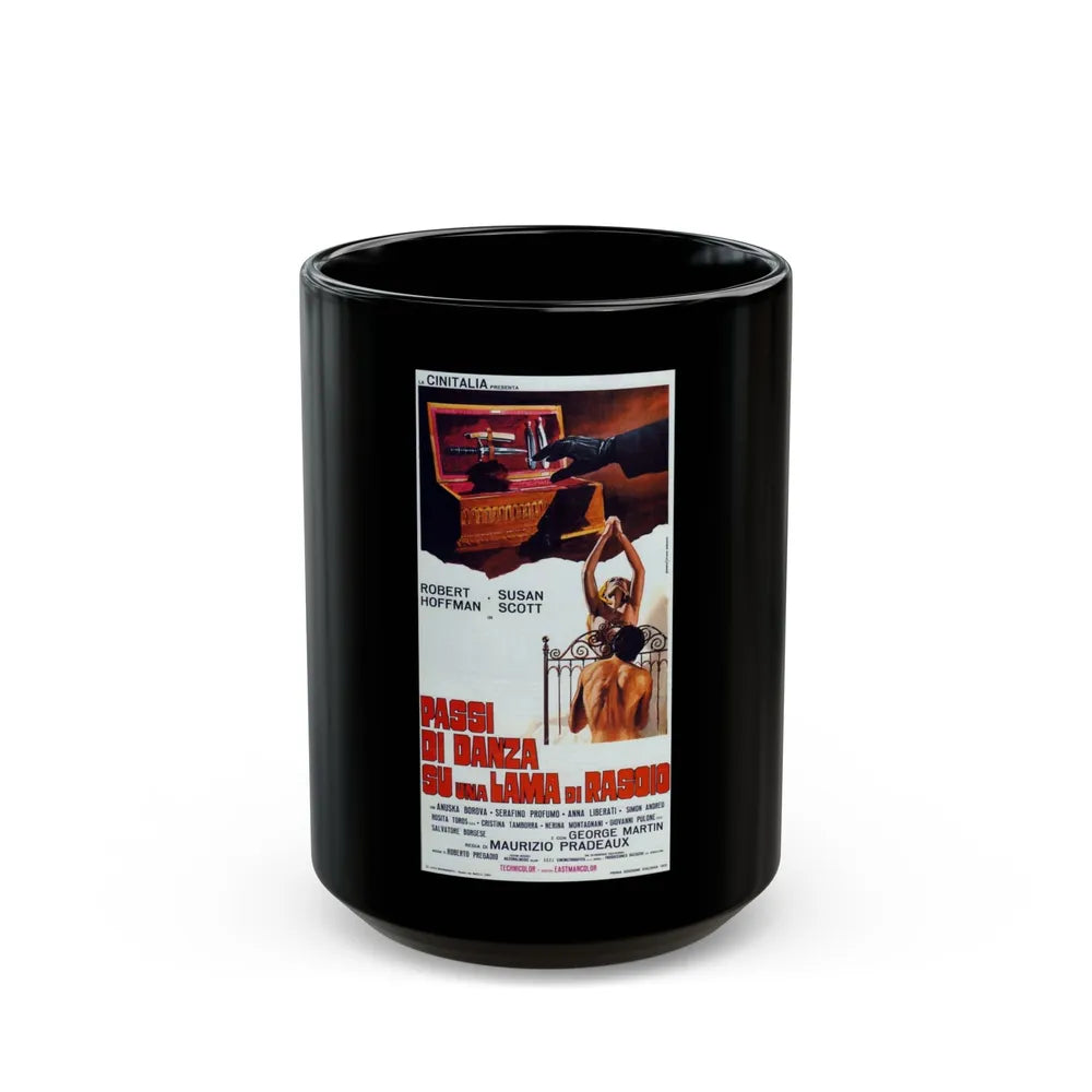 DEATH CARRIES A CANE 1973 Movie Poster - Black Coffee Mug-15oz-Go Mug Yourself