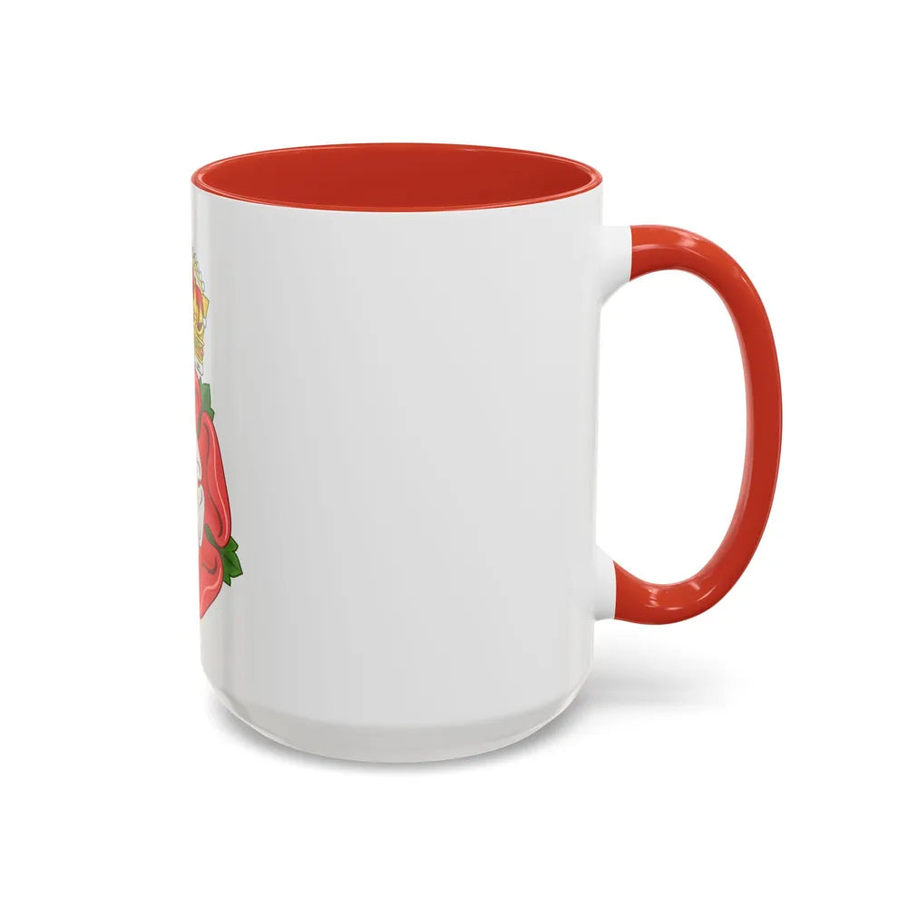 Tudor Rose, royally crowned - Accent Coffee Mug-Go Mug Yourself