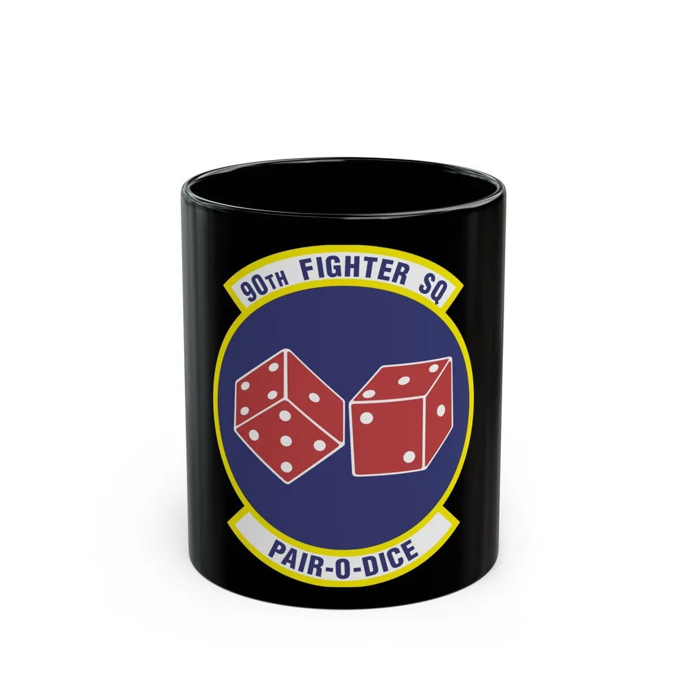 90th Fighter Squadron (U.S. Air Force) Black Coffee Mug-11oz-Go Mug Yourself