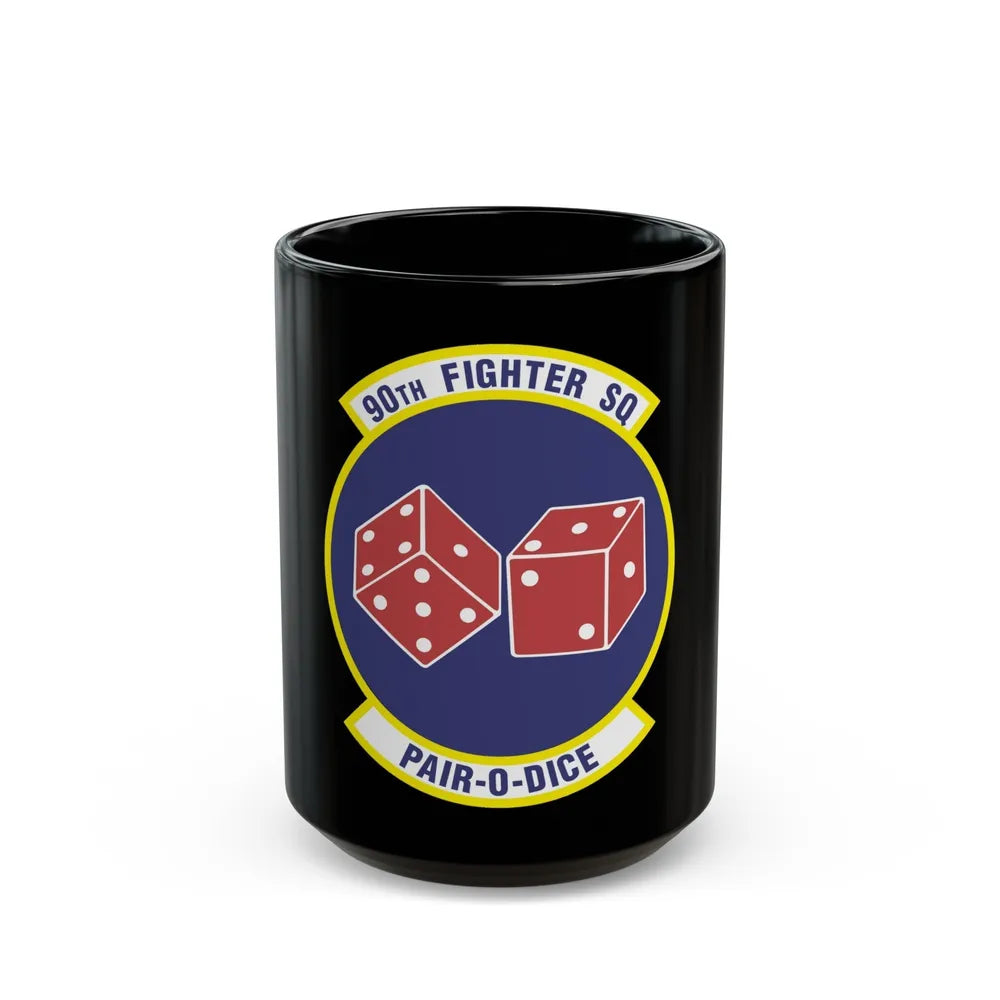 90th Fighter Squadron (U.S. Air Force) Black Coffee Mug-15oz-Go Mug Yourself