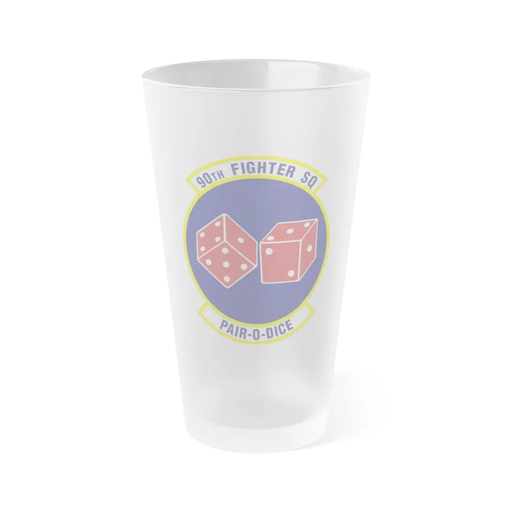 90th Fighter Squadron (U.S. Air Force) Frosted Pint Glass 16oz-16oz-Frosted-Go Mug Yourself