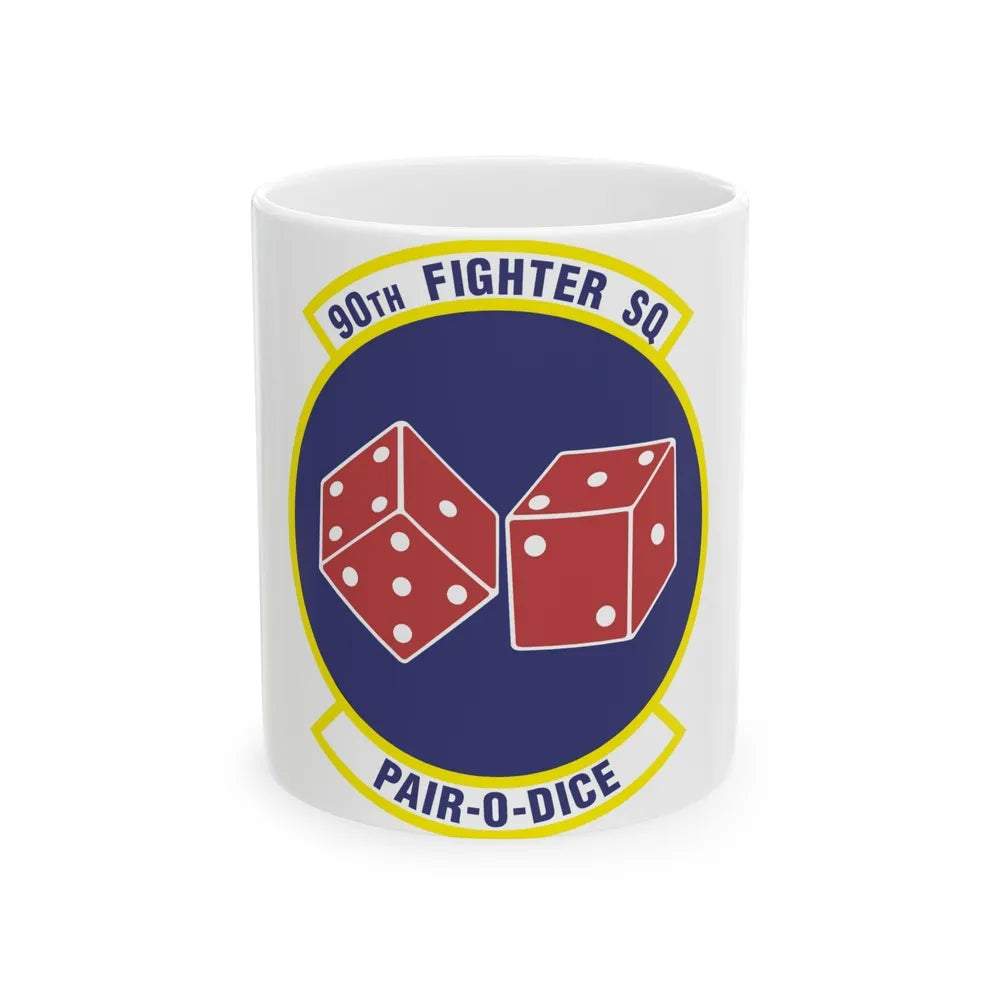 90th Fighter Squadron (U.S. Air Force) White Coffee Mug-11oz-Go Mug Yourself