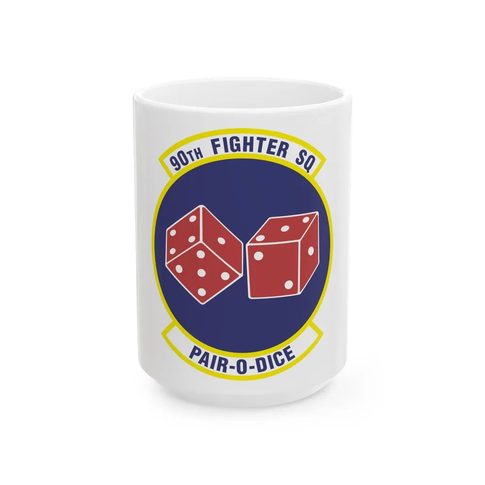 90th Fighter Squadron (U.S. Air Force) White Coffee Mug-15oz-Go Mug Yourself