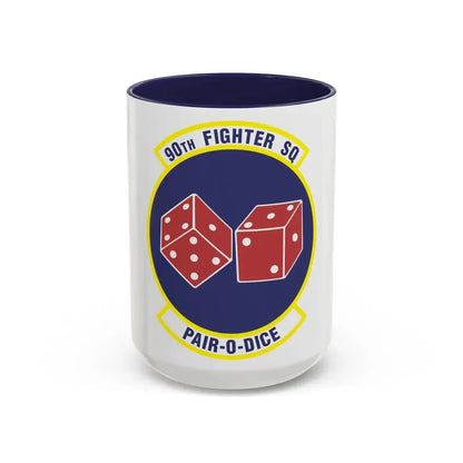 90th Fighter Squadron (U.S. Air Force) Accent Coffee Mug 15oz Navy - Go Mug Yourself