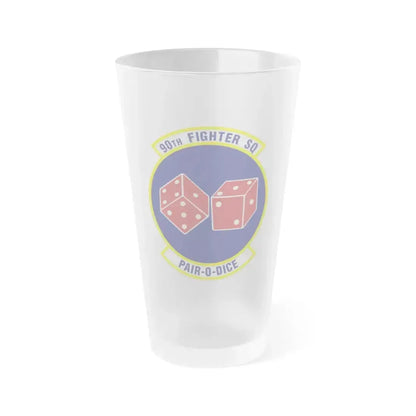90th Fighter Squadron (U.S. Air Force) Frosted Pint Glass 16oz 16oz Frosted - Go Mug Yourself