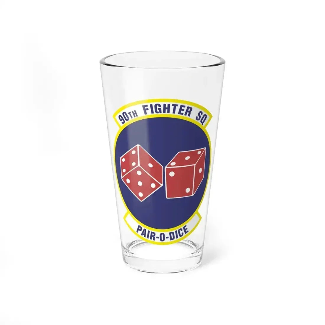 90th Fighter Squadron (U.S. Air Force) Pint Glass 16oz 16oz - Go Mug Yourself