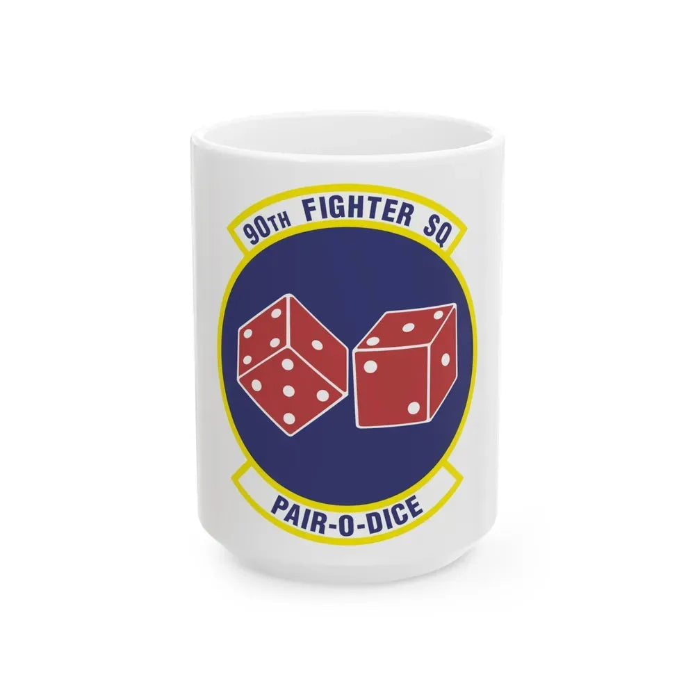 90th Fighter Squadron (U.S. Air Force) White Coffee Mug 15oz - Go Mug Yourself