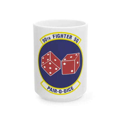 90th Fighter Squadron (U.S. Air Force) White Coffee Mug 15oz - Go Mug Yourself