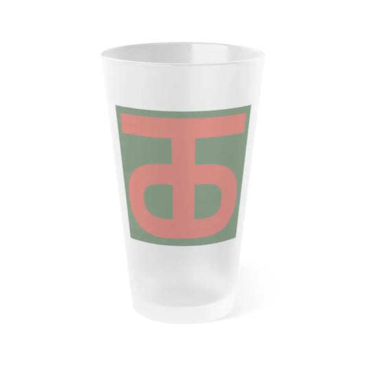 90th Infantry Division (U.S. Army) Frosted Pint Glass 16oz Default Title - Go Mug Yourself