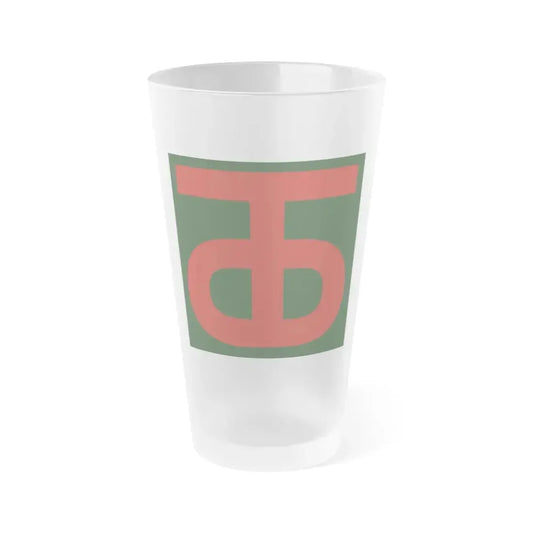 90th Infantry Division (U.S. Army) Frosted Pint Glass 16oz Default Title - Go Mug Yourself