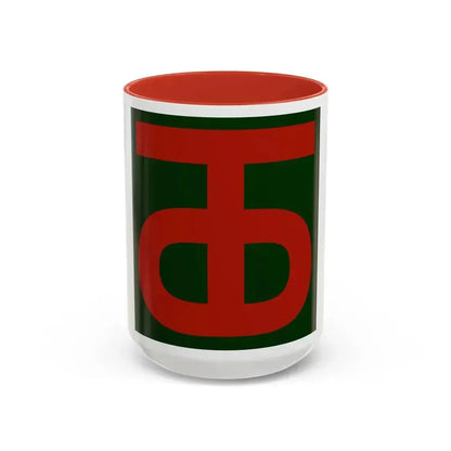 90th Infantry Division.patch (U.S. Army) Accent Coffee Mug 15oz Red - Go Mug Yourself